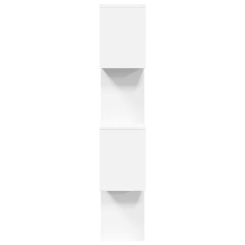 Bogreol/rumdeler 70x24x129 cm 4 niveauer konstrueret træ hvid