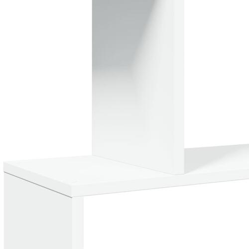 Bogreol/rumdeler 70x24x129 cm 4 niveauer konstrueret træ hvid