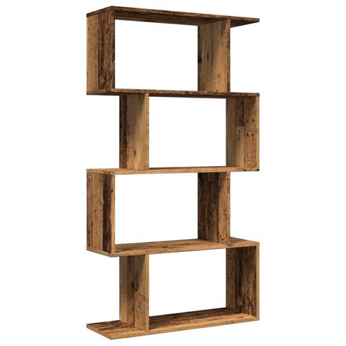 Bogreol/rumdeler 70x24x129 cm 4 niveauer konstrueret træ