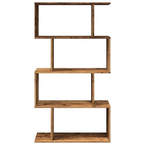 Bogreol/rumdeler 70x24x129 cm 4 niveauer konstrueret træ