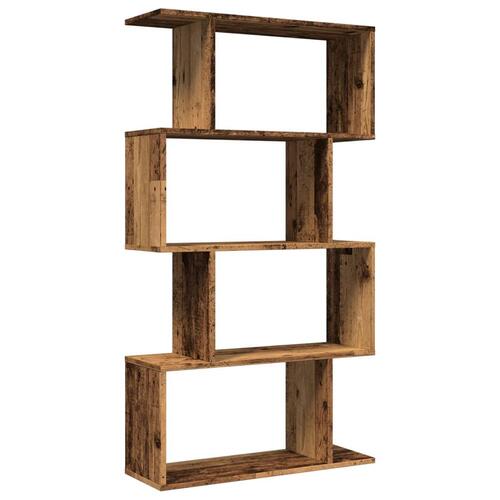 Bogreol/rumdeler 70x24x129 cm 4 niveauer konstrueret træ