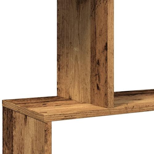 Bogreol/rumdeler 70x24x129 cm 4 niveauer konstrueret træ