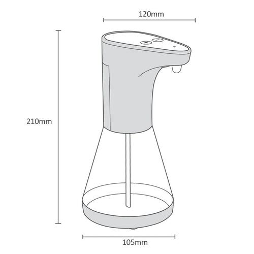 Automatisk sæbedispenser med sensor Promedix PR-530 Hvid Plastik