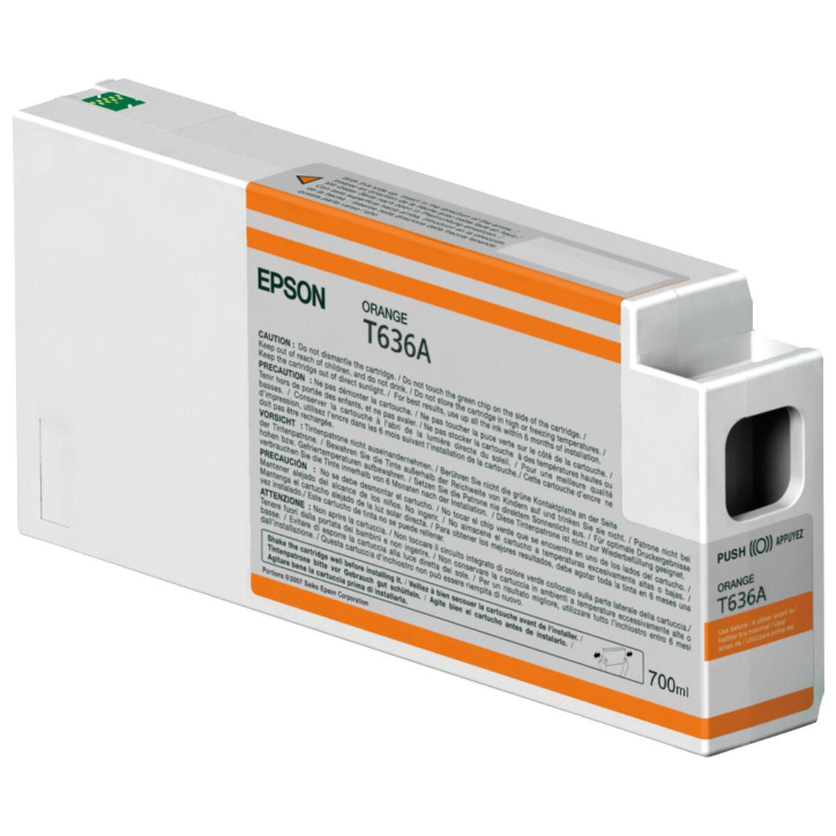 Epson original blækpatron C13T636A00 - Orange, 700 ml