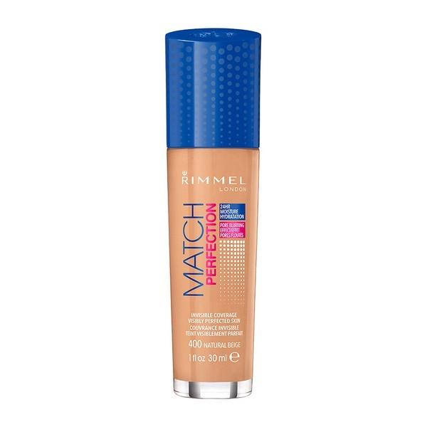 Flydende makeup foundation Match Perfection Rimmel London (30 ml) 400 - natural beige 30 ml