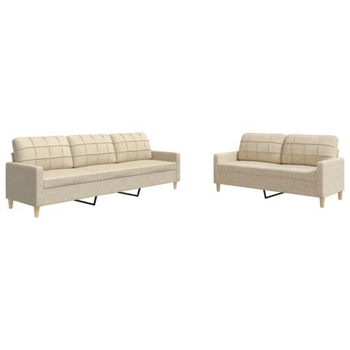 2 personers sofa stof cremefarvet