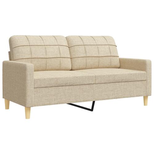 2 personers sofa stof cremefarvet