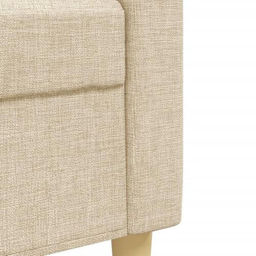 2 personers sofa med pyntepuder stof cremefarvet