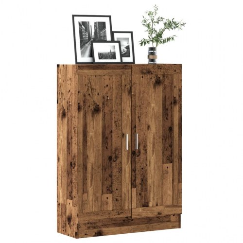 Bogskab med 2 låger 82,5 x 30,5 x 115 cm - antikt træ