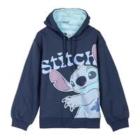 Hættetrøje til Børn Stitch Mørkeblå 6 år
