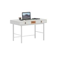 Skrivebord Home ESPRIT Hvid Natur Polyuretan Træ MDF 120 x 60 x 75 cm