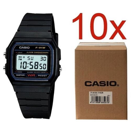 Unisex ur Casio CASIO VINTAGE F-91W-1YER **PACK 10 stk** (Ø 34 mm) (Ø 35 mm)