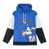 Hættetrøje til Børn Sonic Blå 10 år