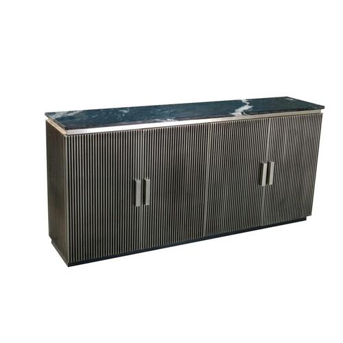 Skænk Home ESPRIT Sølvfarvet Kobber Marmor 180 x 40 x 85 cm 180 x 40 x 86 cm