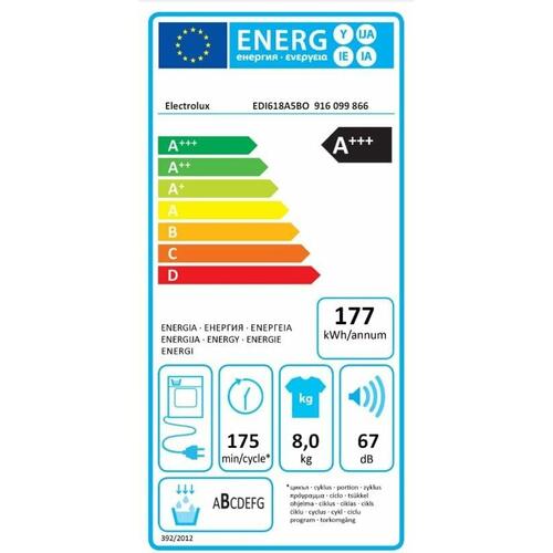 Kondensator tørretumbler Electrolux EDI618A5BO