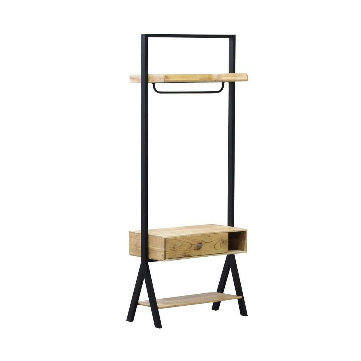 Bænk Home ESPRIT Sort Natur 80 x 40 x 200 cm