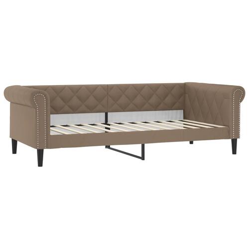 Daybed 90x200 cm kunstlæder cappuccinofarvet