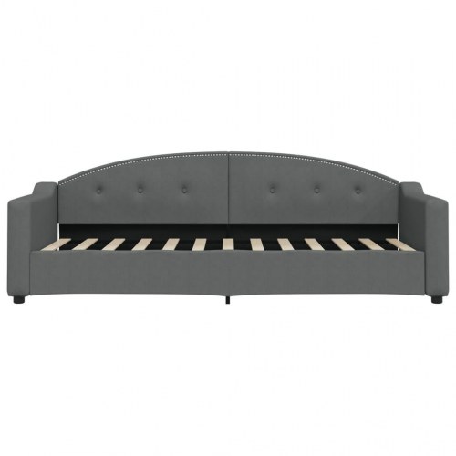 Daybed 80×200 cm i stof - mørkegrå sovesofa/gæsteseng