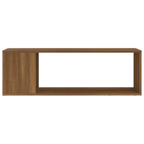 Tv-bord 100x24x32 cm konstrueret træ brun egetræ