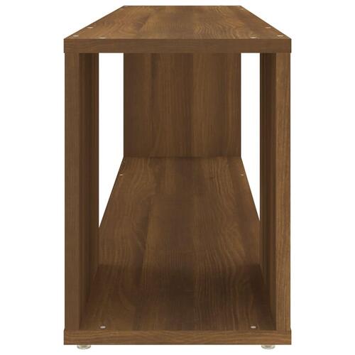 Tv-bord 100x24x32 cm konstrueret træ brun egetræ