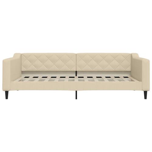 Daybed 100x200 cm stof cremefarvet