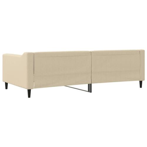 Daybed 100x200 cm stof cremefarvet