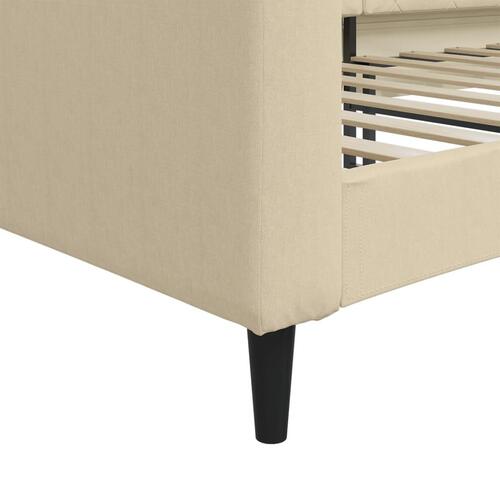 Daybed 100x200 cm stof cremefarvet
