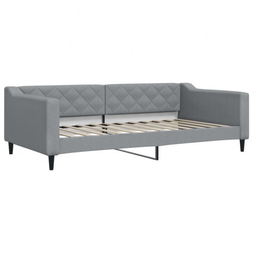 Daybed 100 x 200 cm i stof - lysegrå sovesofa