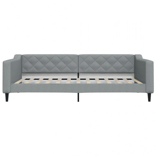 Daybed 100 x 200 cm i stof - lysegrå sovesofa