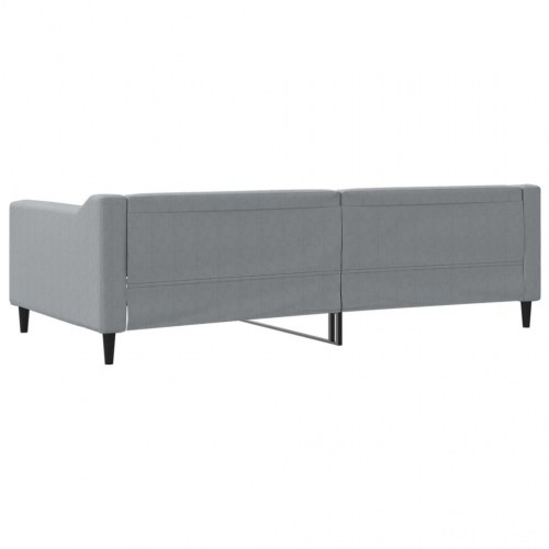 Daybed 100 x 200 cm i stof - lysegrå sovesofa