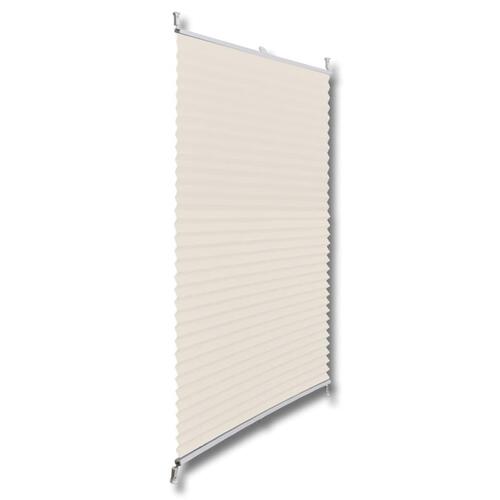 Plisségardin 90x100 cm cremefarvet