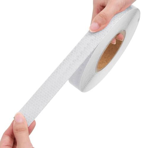 Reflekstape 2,5 cm x 50 m PVC hvid
