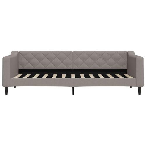 Daybed med udtræk og skuffer 80x200 cm stof gråbrun