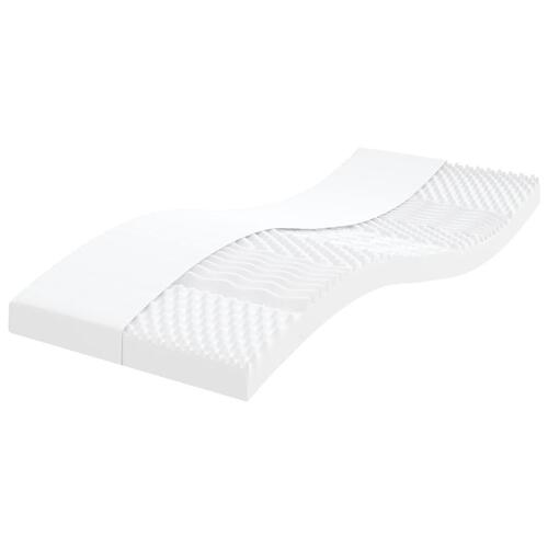 Daybed med udtræk og madras 80x200 cm stof cremefarvet