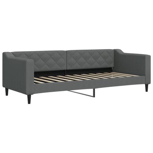 Daybed med udtræk og skuffer 80x200 cm stof mørkegrå