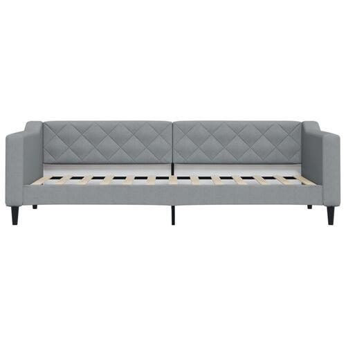 Daybed med madras 80x200 cm stof lysegrå