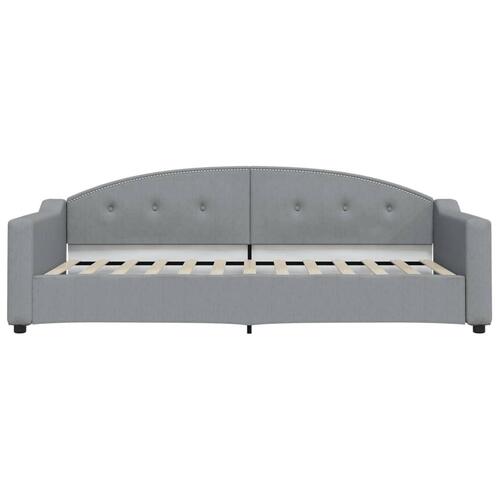 Daybed med madras 90x200 cm stof lysegrå