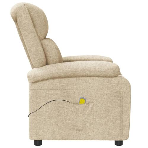Massagestol stof cremefarvet