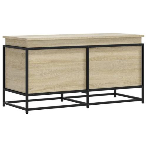 Opbevaringsboks m. låg 100x40x51,5 cm konstrueret træ sonoma-eg