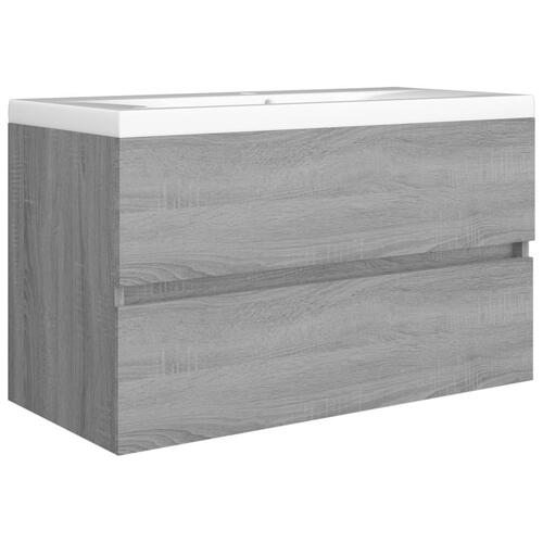 Underskab 80x38,5x45 cm konstrueret træ grå sonoma-eg