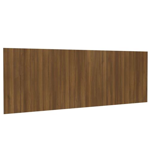 Sengegærde 240x1,5x80 cm konstrueret træ brun egetræsfarve