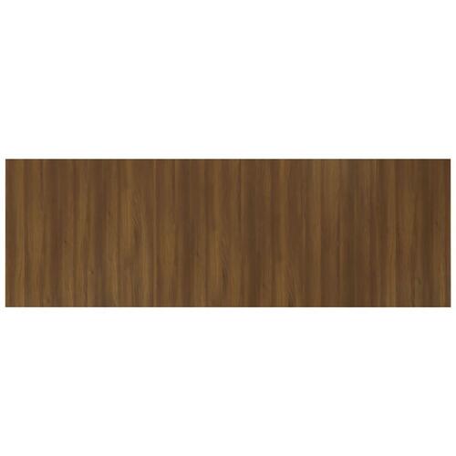 Sengegærde 240x1,5x80 cm konstrueret træ brun egetræsfarve