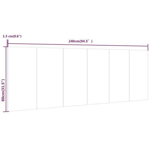 Sengegærde 240x1,5x80 cm konstrueret træ brun egetræsfarve