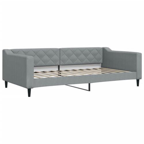 Daybed med udtræk 100x200 cm stof lysegrå