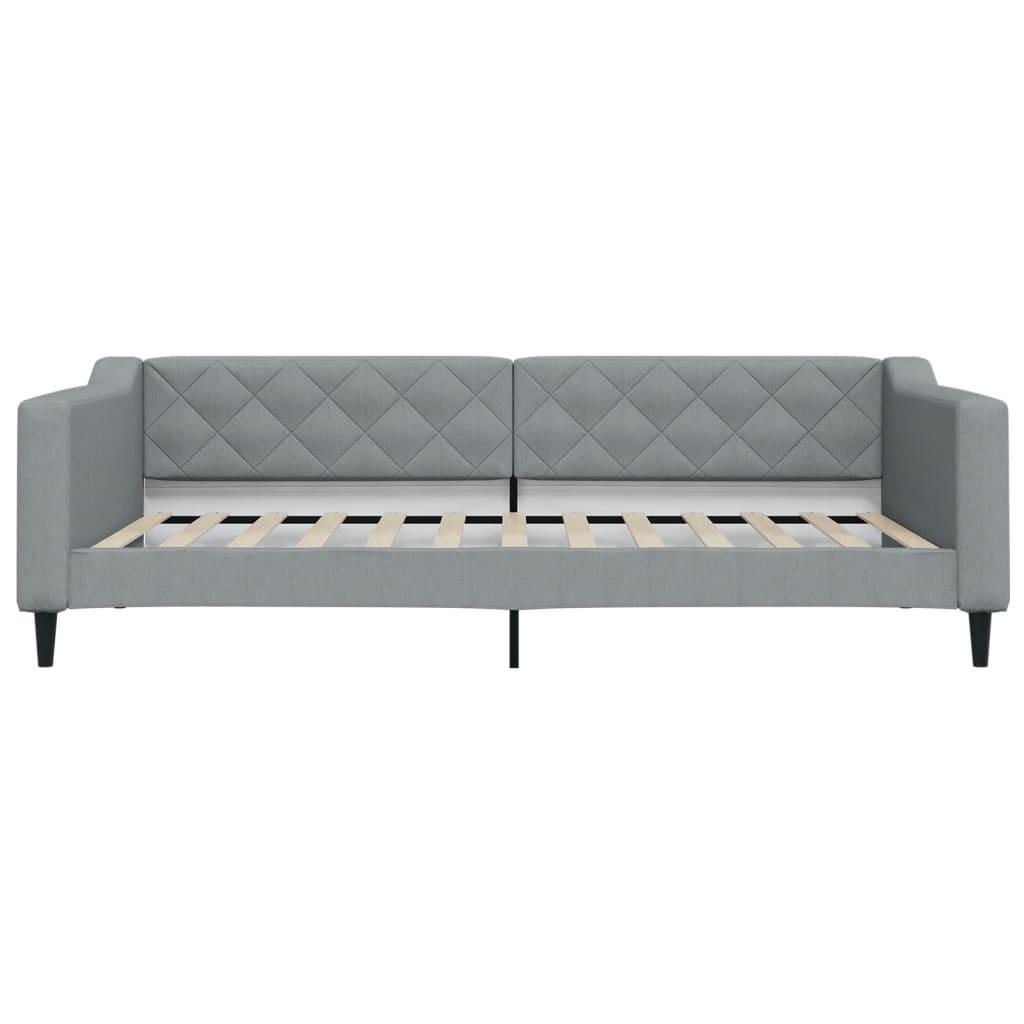 Daybed med udtræk 100x200 cm stof lysegrå