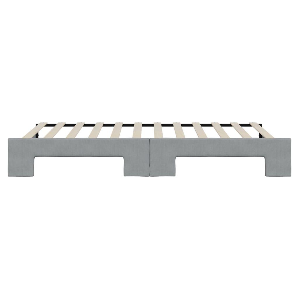 Daybed med udtræk 100x200 cm stof lysegrå