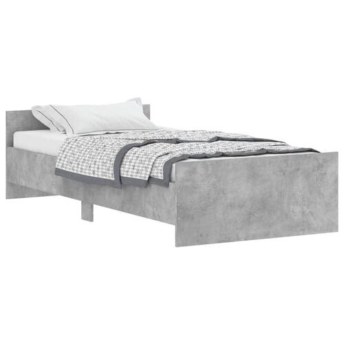 Sengeramme 90x200 cm konstrueret træ betongrå