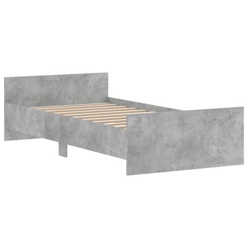 Sengeramme 90x200 cm konstrueret træ betongrå