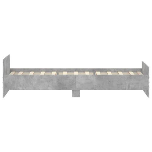 Sengeramme 90x200 cm konstrueret træ betongrå