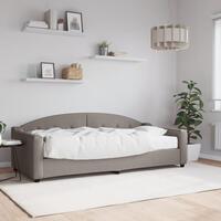 Daybed med madras 90x200 cm stof gråbrun